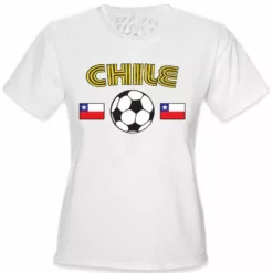 Bewild Chile World Cup Soccer Girls T-Shirt Nationality & Ethnic
