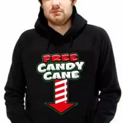 Bewild Christmas Hoodies - Free Candy Cane Men's Hoodie Holiday Prints