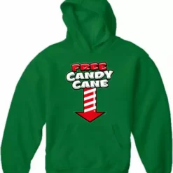 Bewild Christmas Hoodies - Free Candy Cane Men's Hoodie Holiday Prints