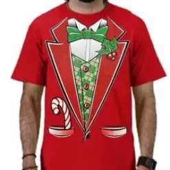 Bewild Christmas Tuxedo Men's T-Shirt Holiday Prints