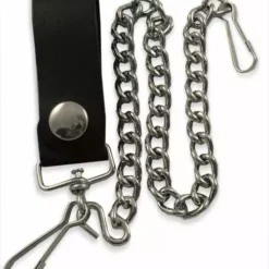 Bewild Wallets & Chains Classic 17 Inch Steel Jean & Wallet Chain With Leather Strap