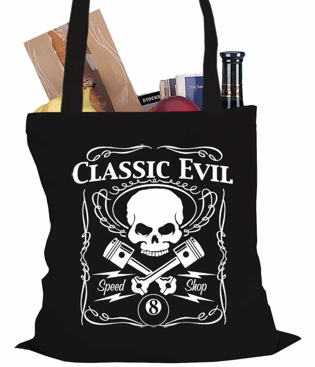 Bewild Classic Evil Biker Tote Bag Biker Style 3 Bewild Classic Evil Biker Tote Bag Biker Style