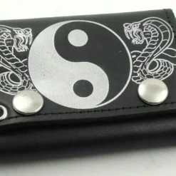 Bewild Cobra's Yin Yang Genuine Leather Chain Wallet