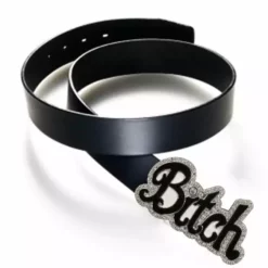 Bewild Couture Rhinestone Bitch Belt Buckle With FREE Leather Belt Belt Buckles