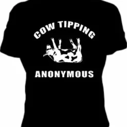 Bewild Cow Tipping Anonymous Girls T-Shirt Cool Funny & Offensive