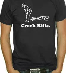 Bewild Cool Funny & Offensive Crack Kills T-Shirt