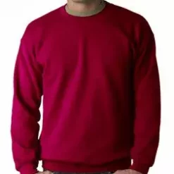 Bewild Blank & Comfy Crew Neck Sweatshirts For Men & Women - Crewneck Sweatshirt (Cherry Red)