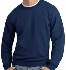 Bewild Crew Neck Sweatshirts For Men & Women - Crewneck Sweatshirt (Indigo Blue) Blank & Comfy