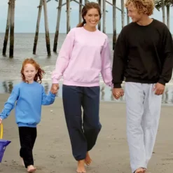 Bewild Crew Neck Sweatshirts For Men & Women - Crewneck Sweatshirt (Indigo Blue) Blank & Comfy