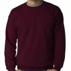 Bewild Blank & Comfy Crew Neck Sweatshirts For Men & Women - Crewneck Sweatshirt (Maroon)