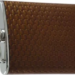 Bewild Flasks Cross Weave Hip Flask (Brown)