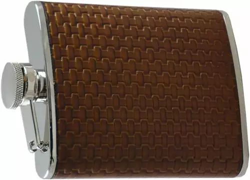 Bewild Flasks Cross Weave Hip Flask (Brown) 4 Bewild Flasks Cross Weave Hip Flask (Brown)