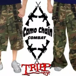 Tripp Darkstreet NYC - "Camo Chain" Jungleland Combat Pants Camo/Black 28 Tripp Darkstreet NYC -
