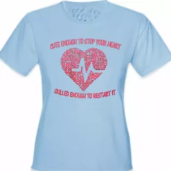 Bewild Cute Enough To Stop Your Heart Girl's T-Shirt Cool Funny & Offensive 12 Bewild Cute Enough To Stop Your Heart Girl's T-Shirt Cool Funny & Offensive