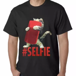 Bewild Cool Funny & Offensive Cute #Selfie Kitten Mens T-shirt