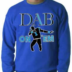 Bewild Dab On 'Em Football Player Adult Crewneck