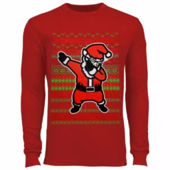 Bewild Dabbing Santa Ugly Christmas Thermal Shirt Holiday Prints