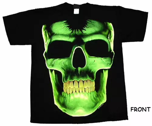 Bewild Cool Funny & Offensive Dark Skull Glitter Teeth T-Shirt (Glows In The Dark) 3 Bewild Cool Funny & Offensive Dark Skull Glitter Teeth T-Shirt (Glows In The Dark)