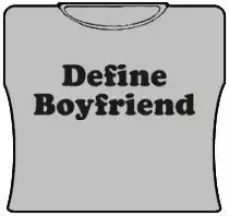 Bewild Cool Funny & Offensive Define Boyfriend Girls T-Shirt (Grey)