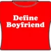Bewild Define Boyfriend Girls T-Shirt (Red)