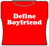 Bewild Define Boyfriend Girls T-Shirt (Red)