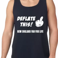 Bewild Deflate This! Middle Finger New England Fan For Life Tank Top Sport Inspiration