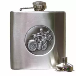 Bewild Deluxe 7 Oz Stainless Steel Biker Flask
