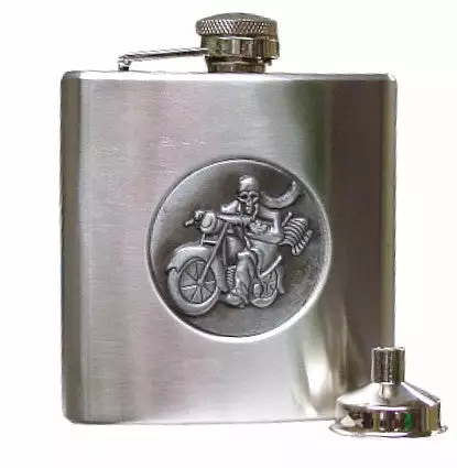 Bewild Deluxe 7 Oz Stainless Steel Biker Flask 3 Bewild Deluxe 7 Oz Stainless Steel Biker Flask