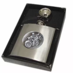 Bewild Deluxe 7 Oz Stainless Steel Biker Flask