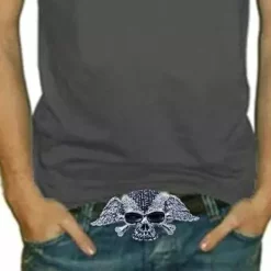 Bewild Belt Buckles Designer Winged Rhinestone Skull Buckle With FREE Belt 9 Bewild Belt Buckles Designer Winged Rhinestone Skull Buckle With FREE Belt