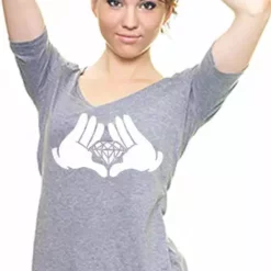 Bewild Cool Funny & Offensive Diamond Cartoon Hands Girl's T-Shirt