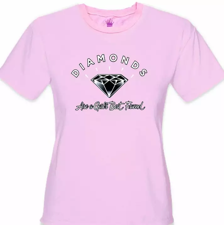 Bewild Diamonds Are A Girl's Best Friend Girl's T-Shirt Cool Funny & Offensive 6 Bewild Diamonds Are A Girl's Best Friend Girl's T-Shirt Cool Funny & Offensive