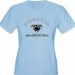 Bewild Diamonds Are A Girl's Best Friend Girl's T-Shirt Cool Funny & Offensive 14 Bewild Diamonds Are A Girl's Best Friend Girl's T-Shirt Cool Funny & Offensive