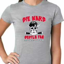 Bewild Sport Inspiration Die Hard Devils Fan Hockey Girls T-shirt