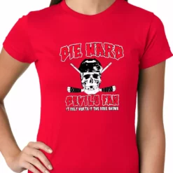 Bewild Sport Inspiration Die Hard Devils Fan Hockey Girls T-shirt