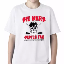 Bewild Sport Inspiration Die Hard Devils Fan Hockey Kids T-shirt