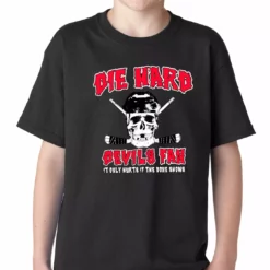 Bewild Sport Inspiration Die Hard Devils Fan Hockey Kids T-shirt