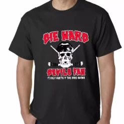 Bewild Die Hard Devils Fan Hockey Mens T-shirt
