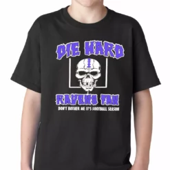 Bewild Sport Inspiration Die Hard Ravens Fan Football Kids T-shirt
