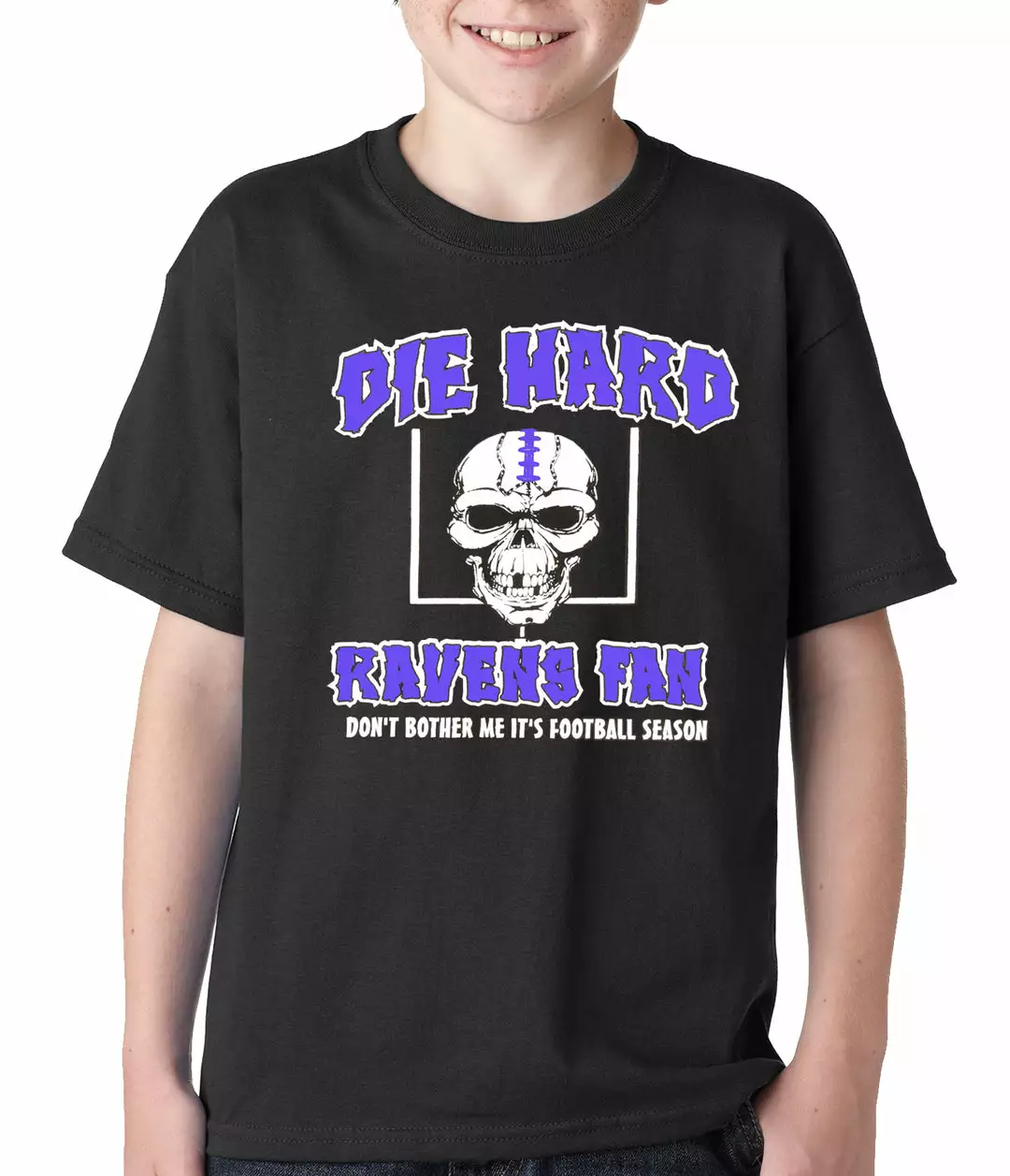 Bewild Sport Inspiration Die Hard Ravens Fan Football Kids T-shirt 3 Bewild Sport Inspiration Die Hard Ravens Fan Football Kids T-shirt