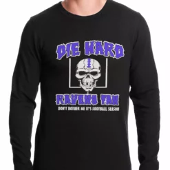 Bewild Die Hard Ravens Fan Football Thermal Shirt 5 Bewild Die Hard Ravens Fan Football Thermal Shirt
