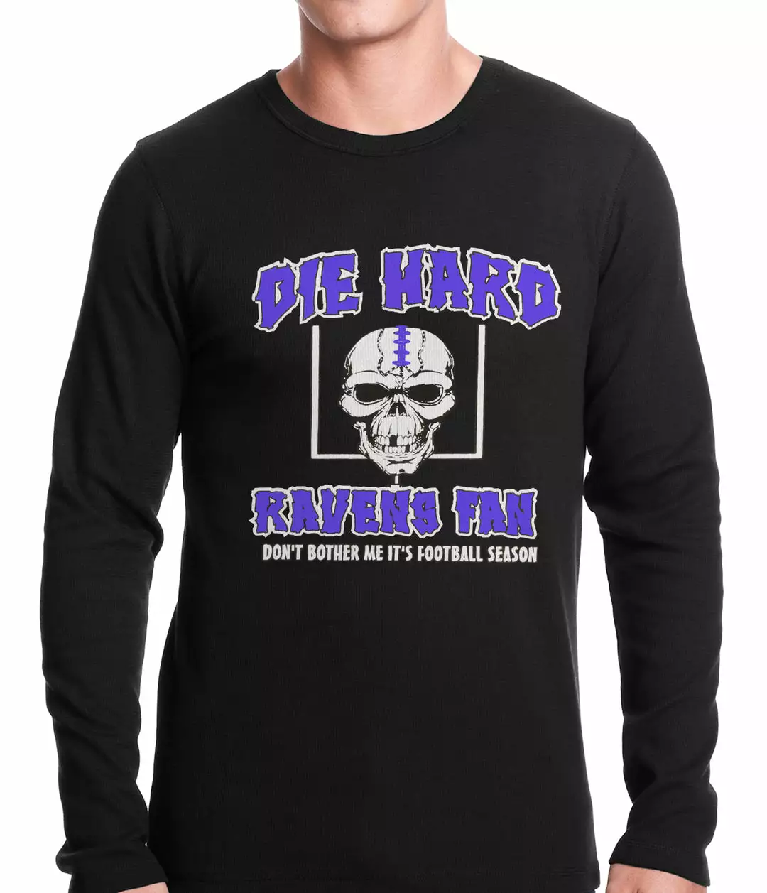 Bewild Die Hard Ravens Fan Football Thermal Shirt 3 Bewild Die Hard Ravens Fan Football Thermal Shirt