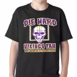 Bewild Die Hard Vikings Football Fan Kids T-shirt