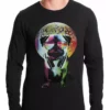 Bewild Cool Funny & Offensive Disco Pug Thermal Shirt