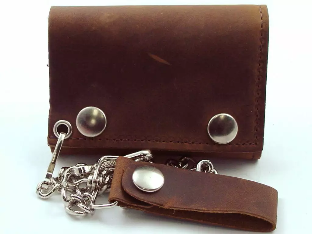 Bewild Wallets & Chains Distressed Natural Brown Leather Chain Wallet 3 Bewild Wallets & Chains Distressed Natural Brown Leather Chain Wallet