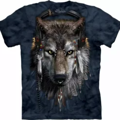 Bewild The Mountain Apparel DJ Fen Wolf Big Face Men's T-Shirt
