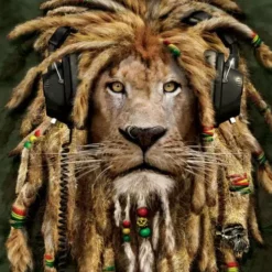 Bewild The Mountain Apparel DJ Jahman Lion Big Face Men's T-Shirt 11 Bewild The Mountain Apparel DJ Jahman Lion Big Face Men's T-Shirt