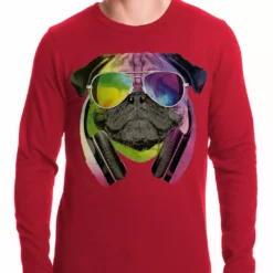 Bewild Cool Funny & Offensive DJ Pug Thermal Shirt 7 Bewild Cool Funny & Offensive DJ Pug Thermal Shirt