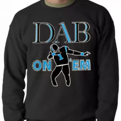 Bewild Dab On 'Em Football Player Adult Crewneck