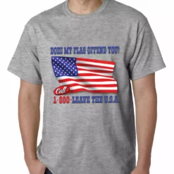 Bewild Does My Flag Offend You? Mens T-shirt Say It Loud